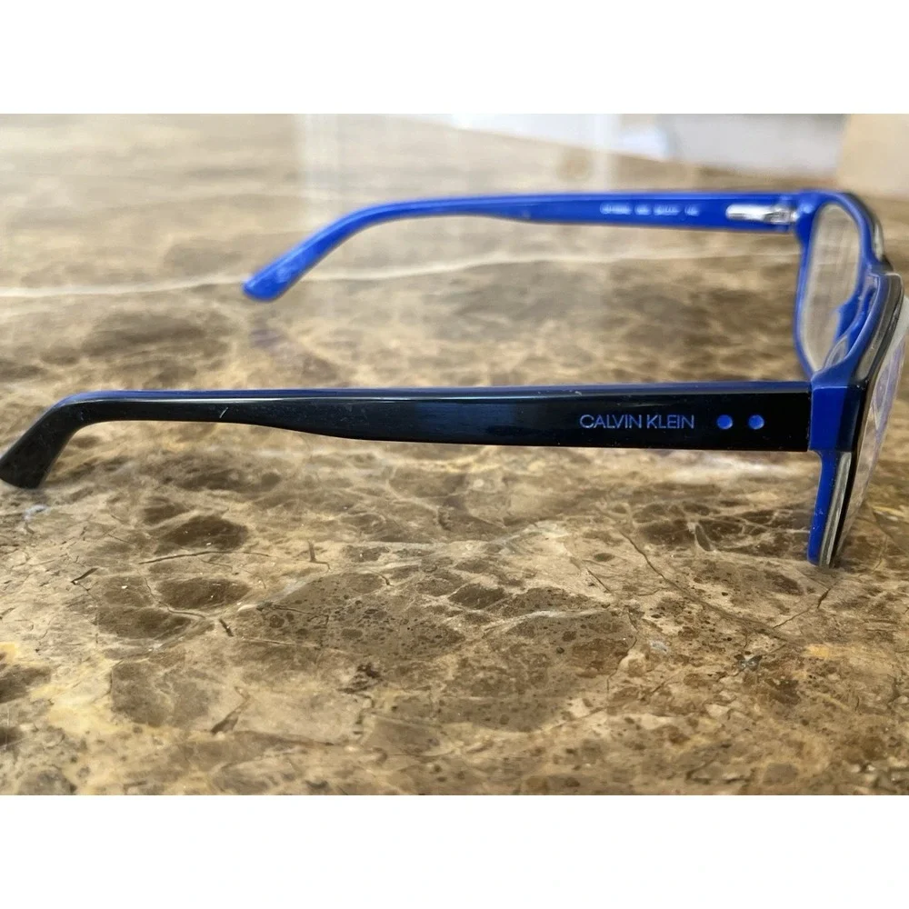 Men Calvin Klein CK18540 003 Blue/Black Square Designated Eyeglasses 54-17-145